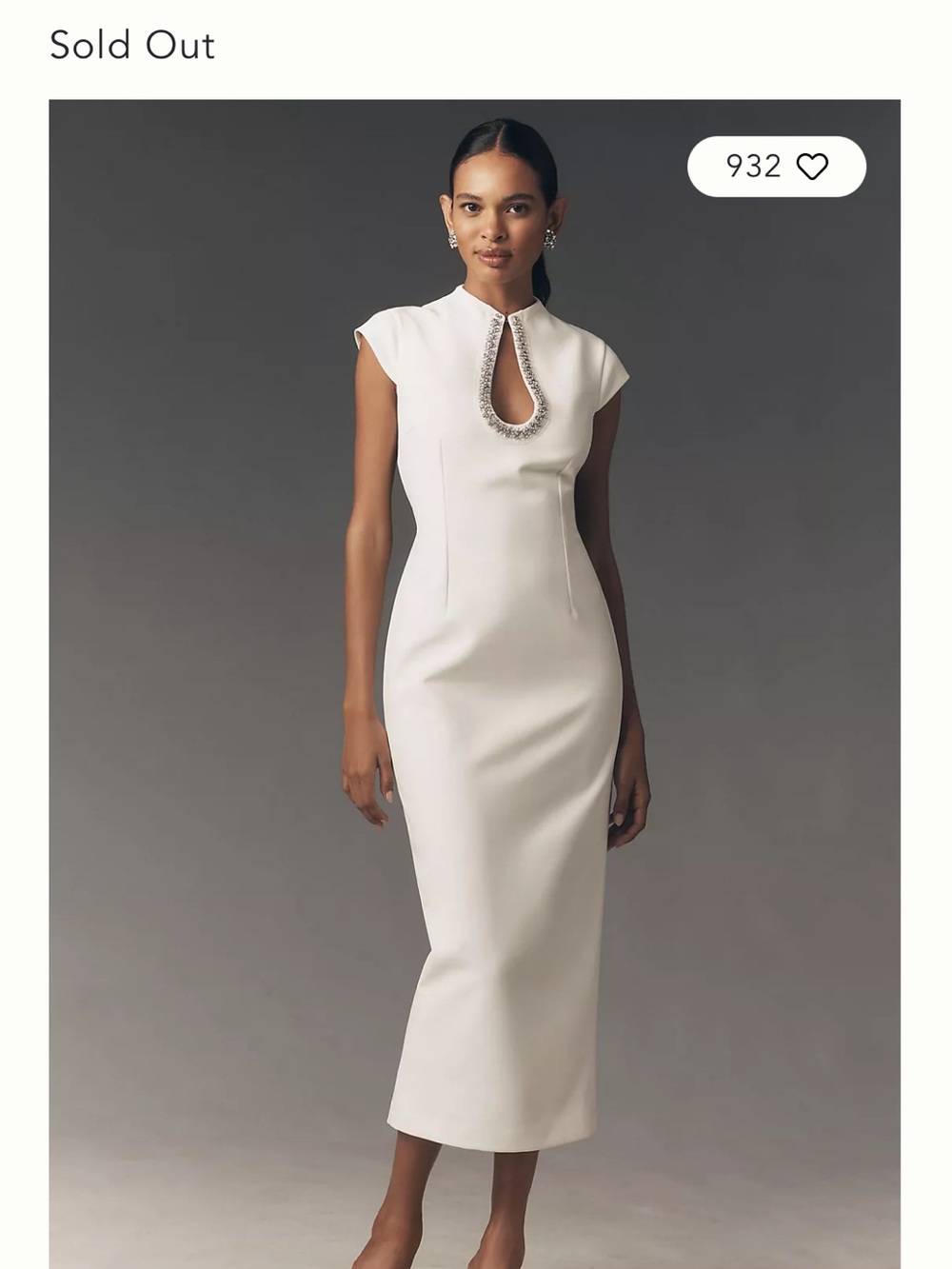 The BHLDN Short-Sleeve Keyhole Maxi Dress SZ8 new